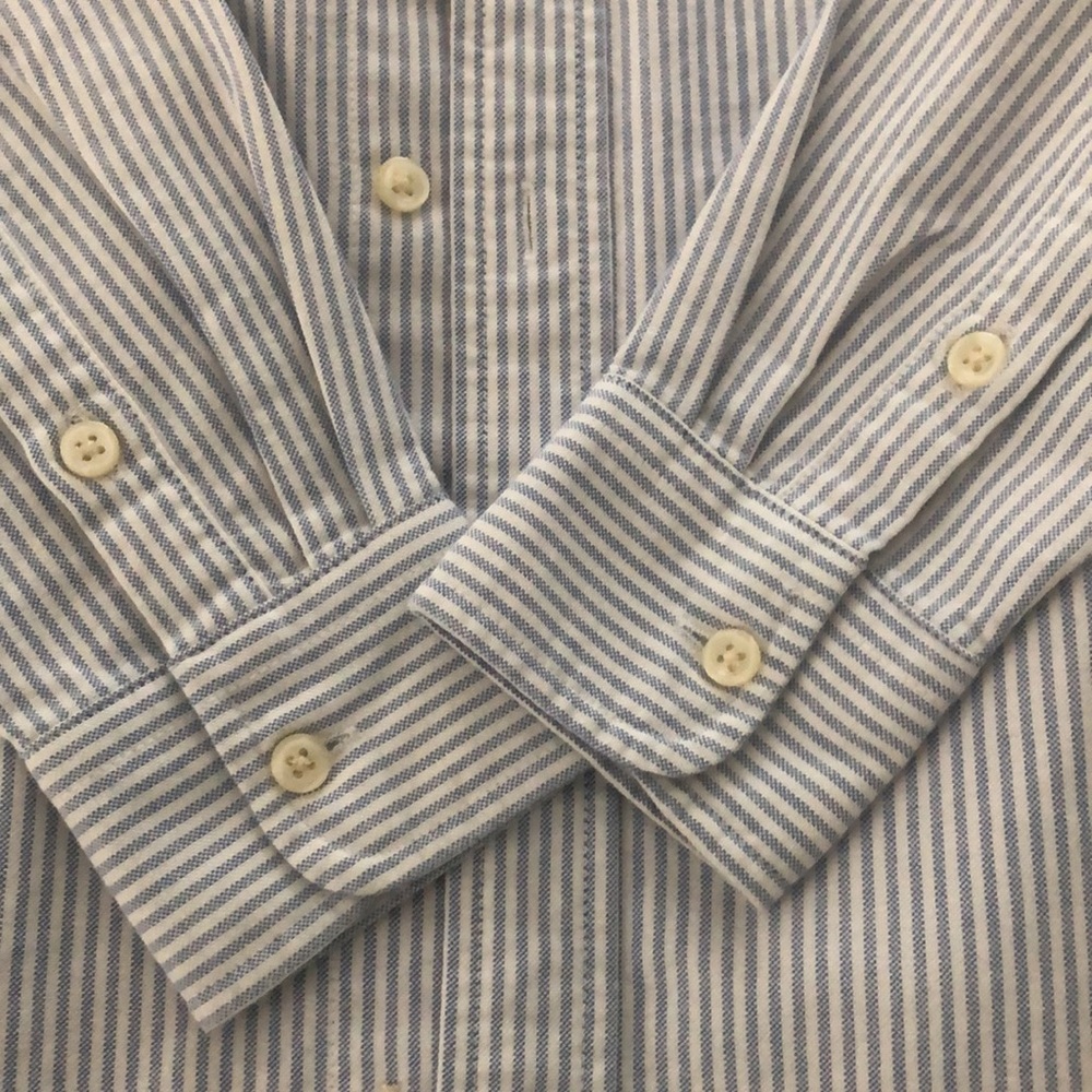 Ralph Lauren blue striped Oxford dress shirt - Picture 4 of 5